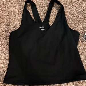 Black Sporty Workout Top